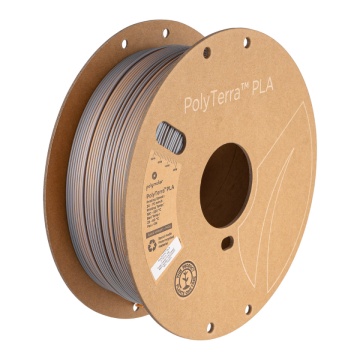 Rola de filament 1.75 mm PolyTerra PLA Dual Foggy Orange (gri-portocaliu) 1kg - Filamente3D.ro