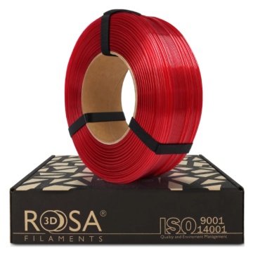 Filament 1.75 mm Rosa 3D ReFill PET-G Standard HS Red Wine Transparent (rosu) 1kg