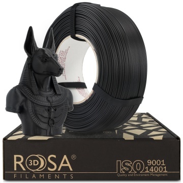 Filament 1.75 mm Rosa 3D ReFill PLA-CF Matt Carbon Black (negru) 1kg