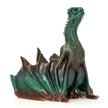 Dragon printat din filament Rosa3D Refill PLA Galaxy Rainbow Terra 1kg - Filamente3D.ro