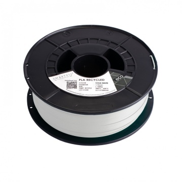 Filament 1.75 mm SmartFil PLA RECYCLED Cold White (alb) - RAL 9016 - 1kg