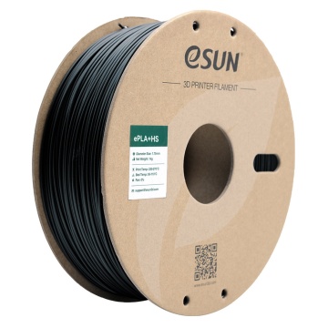 Filament 1.75mm eSun PLA+HS High Speed Black (negru) 1kg