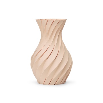 Vaza printata din filament Fiberlogy Matte PLA Beige 850g - Filamente3D.ro