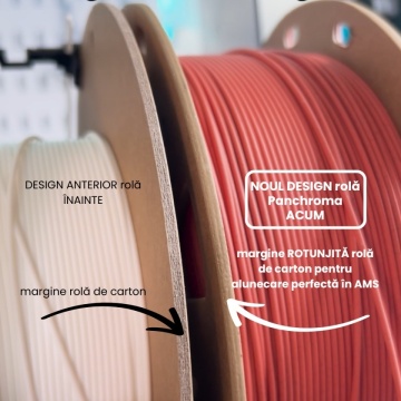 PolyLite Luminous PLA - Panchroma Luminous PLA - rola veche vs rola noua - Filamente3D.ro