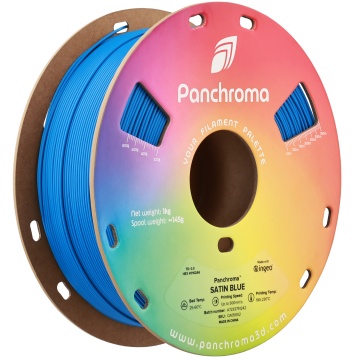 Filament 1.75mm Polymaker Panchroma PLA Satin Blue (albastru) 1kg - vedere axonometrica - Filamente3D.ro