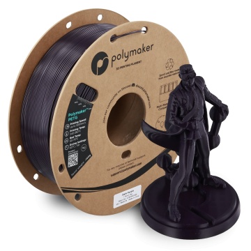 Rola si statueta Polyman printata din filament 1.75 mm Polymaker PETG Dark Purple 1kg - Filamente3D.ro