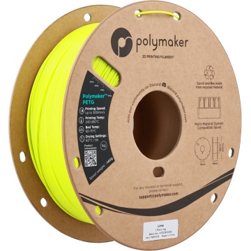 Vedere rola de filament 1.75 mm Polymaker PETG Lime 1kg - Filamente3D.ro