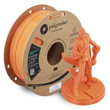 Rola si statueta Polyman printata din filament 1.75 mm Polymaker PETG Orange 1kg - Filamente3D.ro