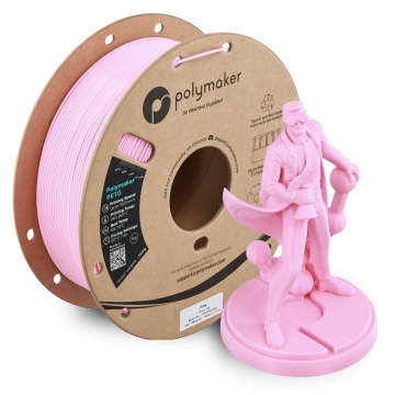 Rola si statueta Polyman printata din filament 1.75 mm Polymaker PETG Pink 1kg - Filamente3D.ro