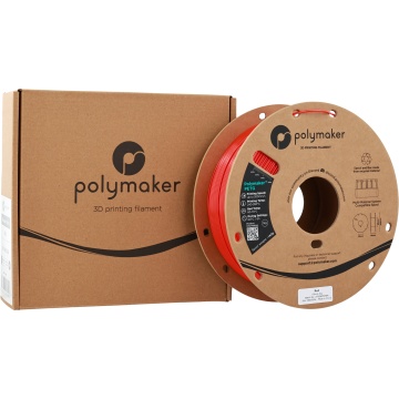 Ambalaj cutie si rola de filament 1.75 mm Polymaker PETG Red 1kg - Filamente3D.ro