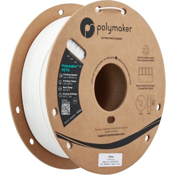 Vedere rola de filament 1.75 mm Polymaker PETG White 1kg - Filamente3D.ro