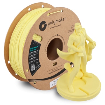 Rola si statueta printata din filament 1.75mm Polymaker PLA Pro - High Speed Tough PLA Light Yellow (galben) 1kg