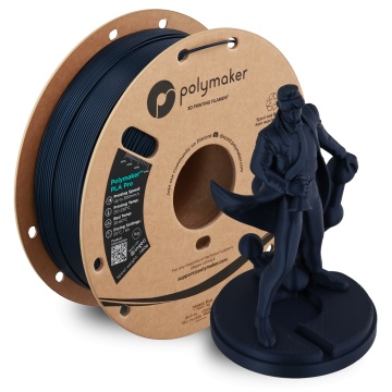 Rola si statueta printata din filament 1.75mm Polymaker PLA Pro - High Speed Tough PLA Metallic Blue (albastru) 1kg