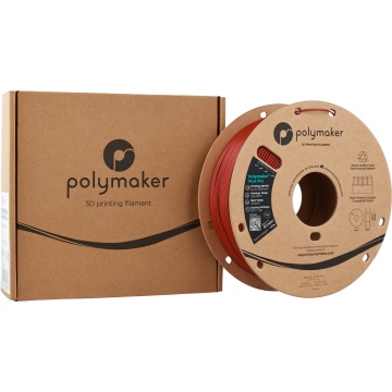 Cutie si rola de filament 1.75mm Polymaker PLA Pro - High Speed Tough PLA Metallic Dark Red (rosu) 1kg