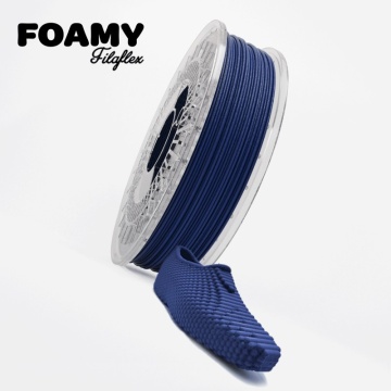 Rola Recreus si talpa pantofi printat din filament 1.75mm Recreus FilaFlex Foamy Denim 78A ... 51A (albastru) 600g - Filamente3D.ro