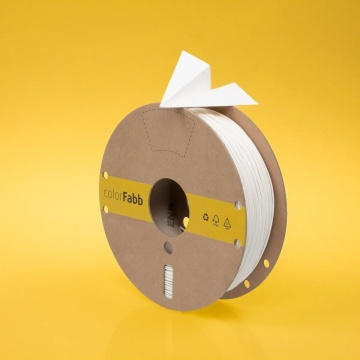Rola si avion printat din filament colorFabb LW-PLA-HT White 750g - Filamente3D.ro