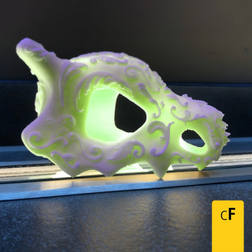 Craniu decor printat 3D din filament ColorFabb GlowFill PLA 750g - Filamente3D.ro