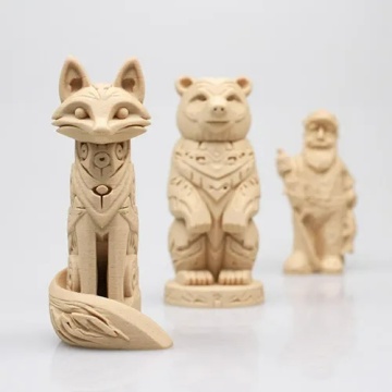 Pisici printate 3D din filament ColorFabb WoodFill 600g - Filamente3D.ro