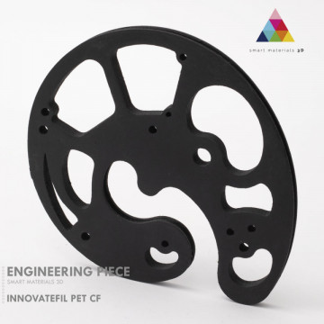 Piesa decor printata 3D din filament Smart Materials 3D INNOVATEFIL PET Carbon Fiber 500g - Filamente3D.ro