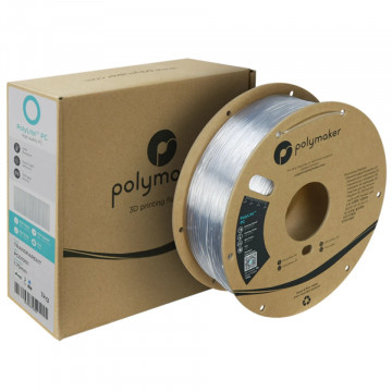 Ambalaj si rola filament Polymaker PolyLite PC Transparent 1kg - Filamente3D.ro
