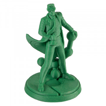 Statueta Polyman printata din filament Polymaker PolyLite ASA Galaxy Green 1kg - Filamente3D.ro