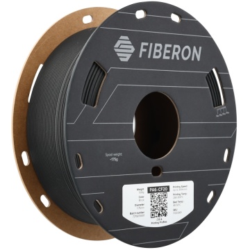 Rola vertical amplasata - filament 1.75mm Polymaker Fiberon PA6-CF20 Black (negru) 500g - Filamente3D.ro