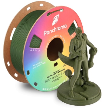 Statueta Polymaker Polyman printata 3D din filamentul Panchroma PLA Matte Army Dark Green (verde inchis)1kg si rola - Filamente3D.ro