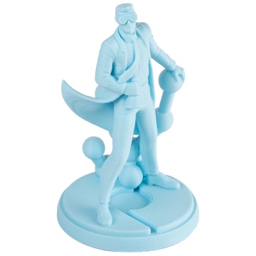 Statueta Polyman printata 3D din filamentul Polymaker Panchroma PLA Matte Pastel Ice (albastru deschis)1kg - Filamente3D.ro