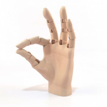Mana printata 3D din filament SmartFil Flex - TPU 93A - Pale Skin (maro deschis) 750g - Filamente3D.ro
