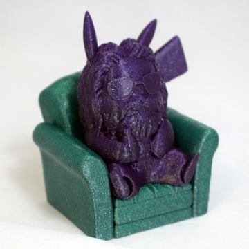 Obiect printat din filament SmartFil PLA Glitter Violet (violet) 1kg - Filamente3D.ro