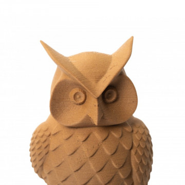 Statueta bufnita printata din filament Sustainable SmartFil PLA PINE Natural (natural) 750g - Filamente3D.ro