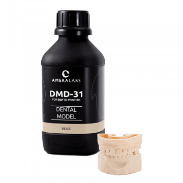Sticla si mulaj dentar printat din rasina AmeraLabs DMD-31 Beige - A2 - Filamente3D.ro