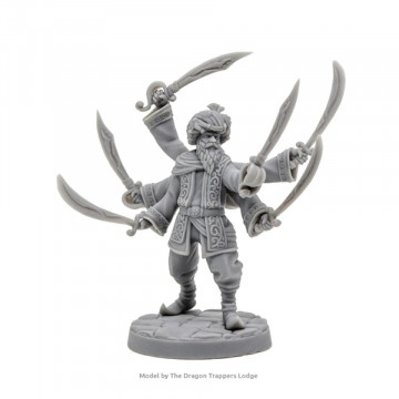 Miniatura personaj cu sabii printata din rasina AmeraLabs TGM-7 Grey - Filamente3D.ro