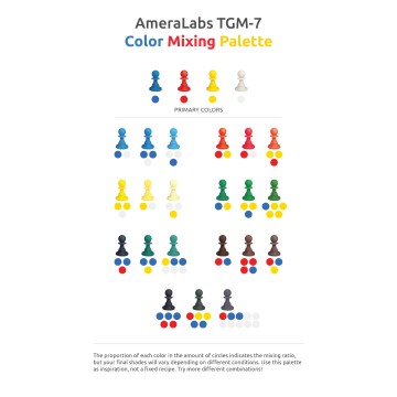 Combinatii cromatice pentru obtinerea mai multor culori rasina AmeraLabs TGM-7 - Filamente3D.ro