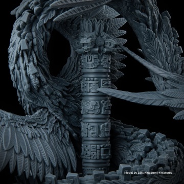 Detaliu macro miniatura printata din rasina Elegoo Standard 8K Space Grey - Filamente3D.ro