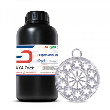 Rasina si piesa printata din rasina SIRAYA TECH Craft Creative Resin Ultra Clear (transparent) 1kg - Filamente3D.ro