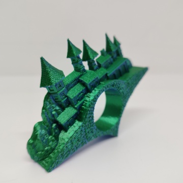 Alta vedere semn de carte printat din filament 1.75 mm FormFutura High Gloss PLA - ColorMorph Blue&Green (albastru si verde) 750g - Filamente3D.ro