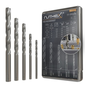 Set Ruthex de burghie pentru inserturi filetate (M2, M2.5, M3, M4, M5, M6 & 1/4)