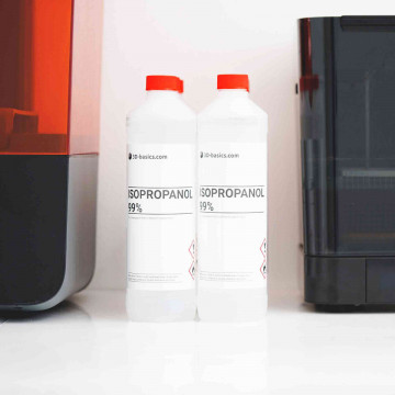 Detaliu sticle de alcool izopropilic de la 3d-basics - Filamente3D.ro