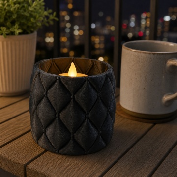 Suport de lumanare printata din filament AzureFilm PLA CF Onyx Black 1kg - Filamente3D.ro