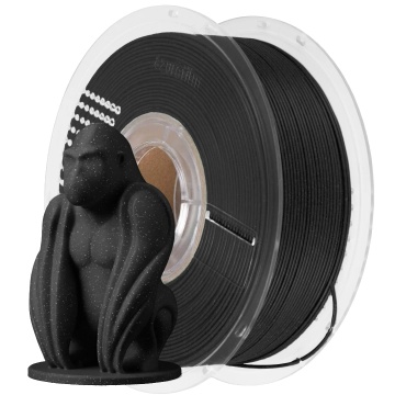 Filament 1.75 mm AzureFilm PLA Glitter Black (negru) 1kg