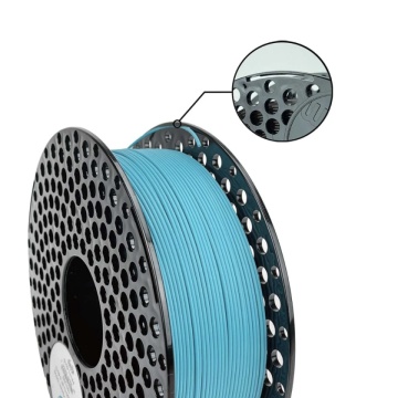 Rola si detaliu filament AzureFilm PLA Matte HS Blue 1kg - Filamente3D.ro