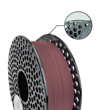 Rola si detaliu de filament AzureFilm PLA Matte HS Bordeaux 1kg - Filamente3D.ro