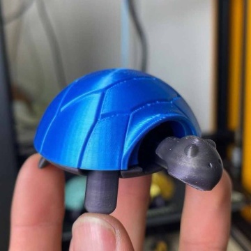 Broasca testoasa printata din filament AzureFilm PLA Pearl Blue 1kg - Filamente3D.ro