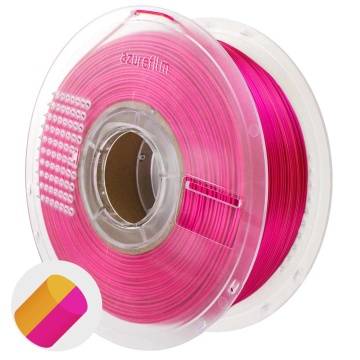 Rola de filament AzureFilm PLA Silk Dual Color Rose Fortune 1kg (vedere 2) - Filamente3D.ro