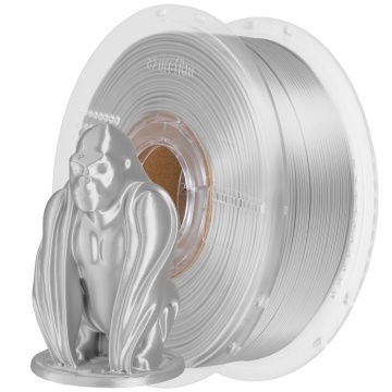 Filament 1.75 mm AzureFilm PLA Silk Silver (argintiu) 1kg