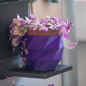 Ghiveci printat din rezerva de filament 1.75 mm AzureFilm ReFill PLA Purple (violet) 1kg - Filamente3D.ro