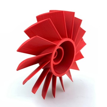 Turbina printata din filament Fiberlogy Nylon PA12 Red 750g - Filamente3D.ro