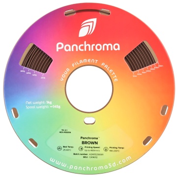 Vedere frontala rola de filament 1.75 mm Polymaker Panchroma CoPE Brown 1kg - Filamente3D.ro