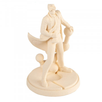 Statueta Polyman printata din filament Polymaker PolyLite LW-PLA White 800g - Filamente3D.ro